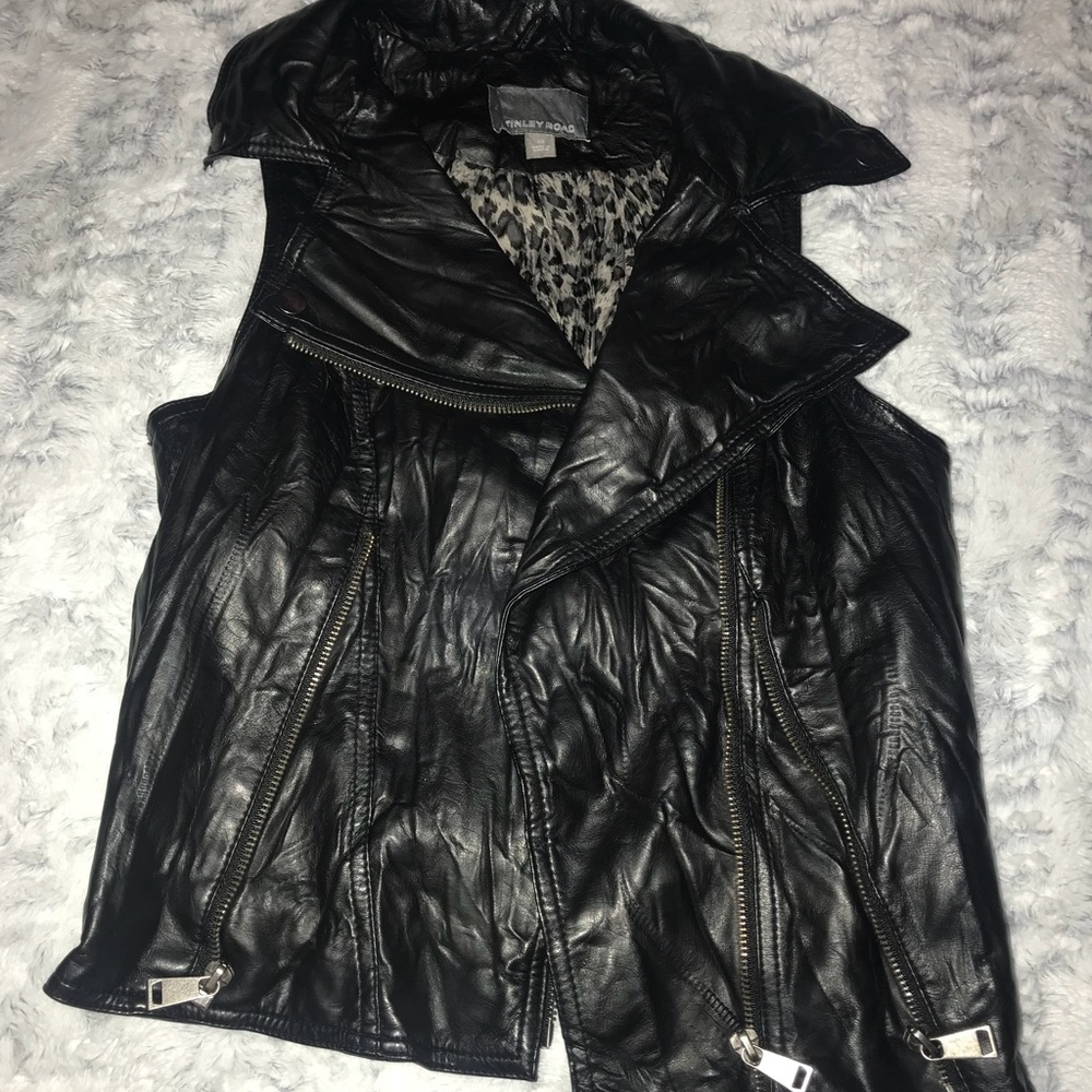 Tinley Road Crushed Leather vest